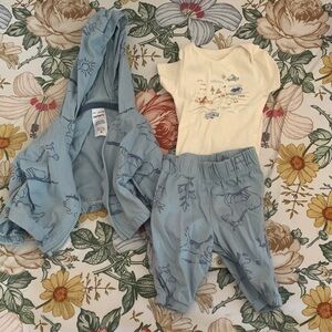 Carter's Blue and Cream Kids Matching Set